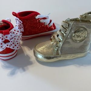 Glitter Sparkle Baby Infant High Top Shoes Size 3